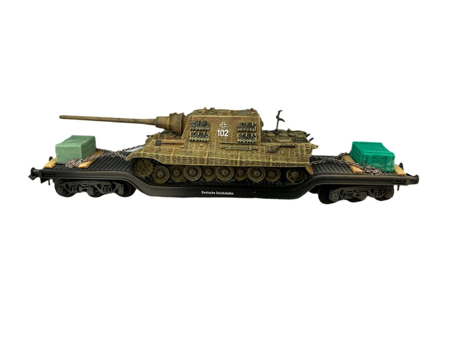 Güterwagen, Roco Niederbordwagen mit Panzer