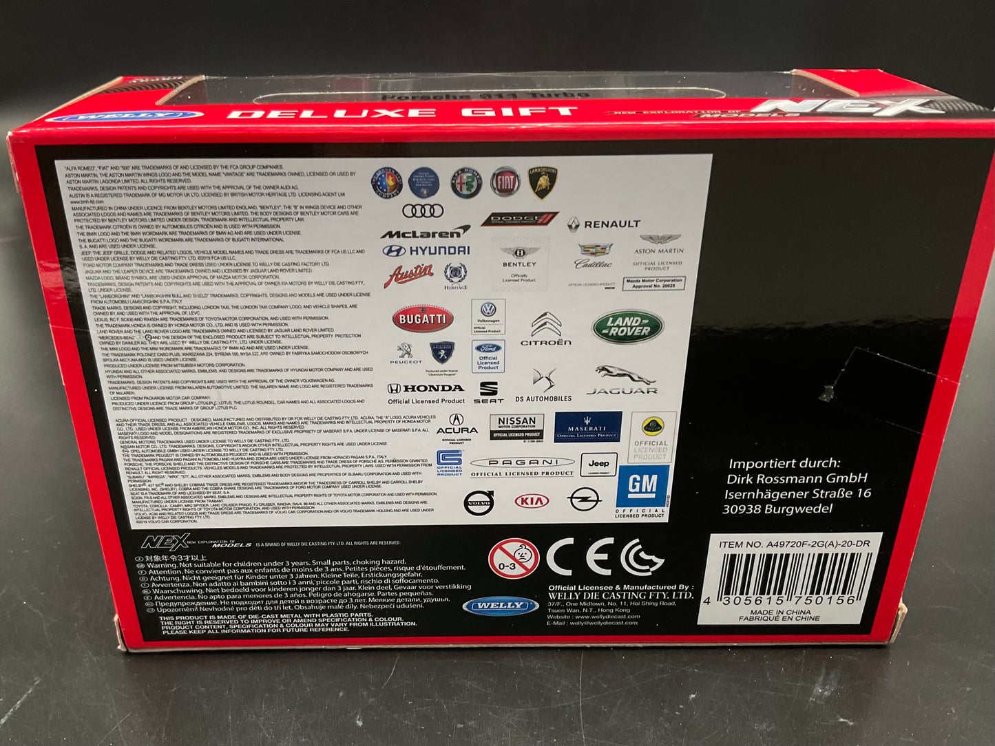 Welly Porsche 911 Turbo Deluxe Gift