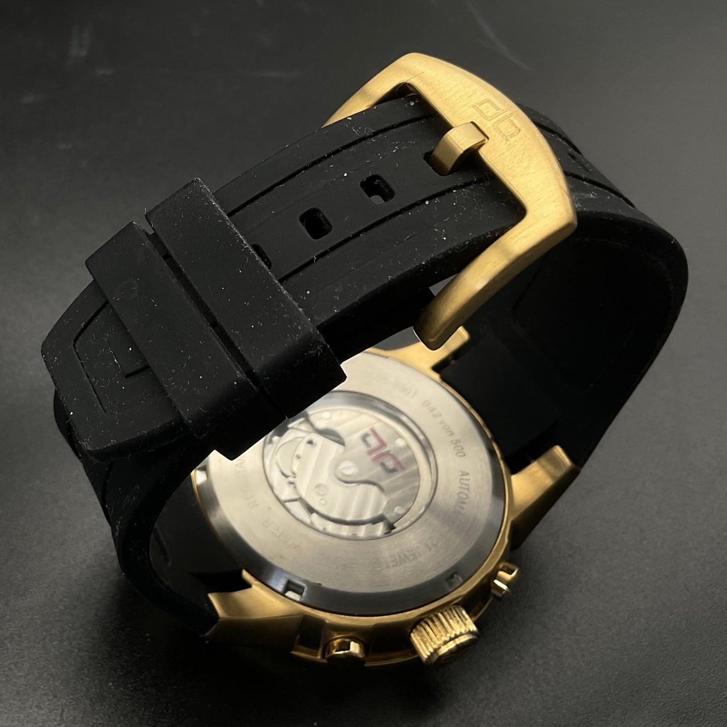 Rot-Goldene deLorean Uhr DL05-9801
