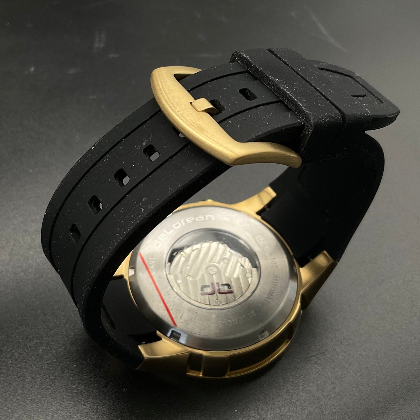 Gold-blaue deLorean Uhr DL05-9801