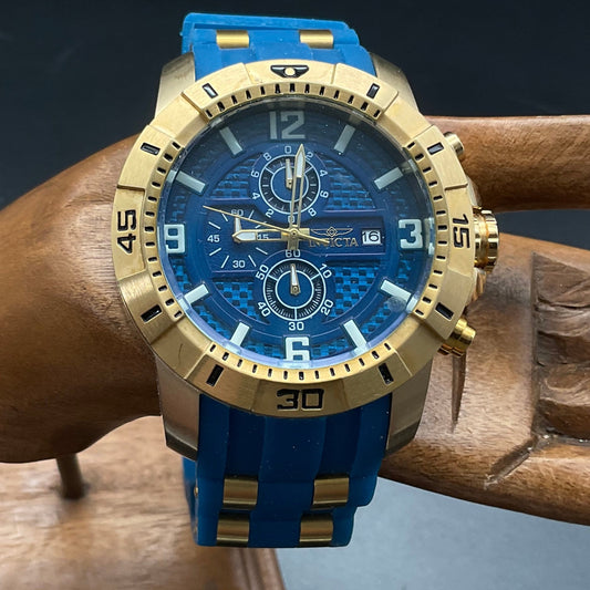 Gold-blaue Invicta 24966 Uhr