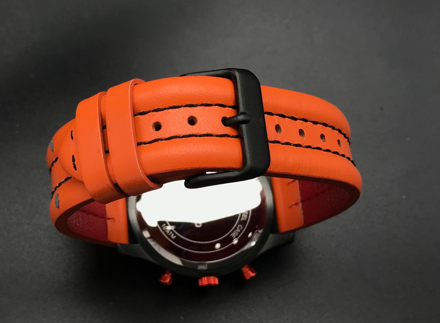 Orange-schwarze Detomaso Firenze Uhr