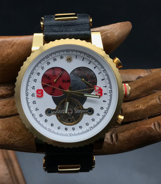 Gold-weiße Raoul U. Braun Uhr