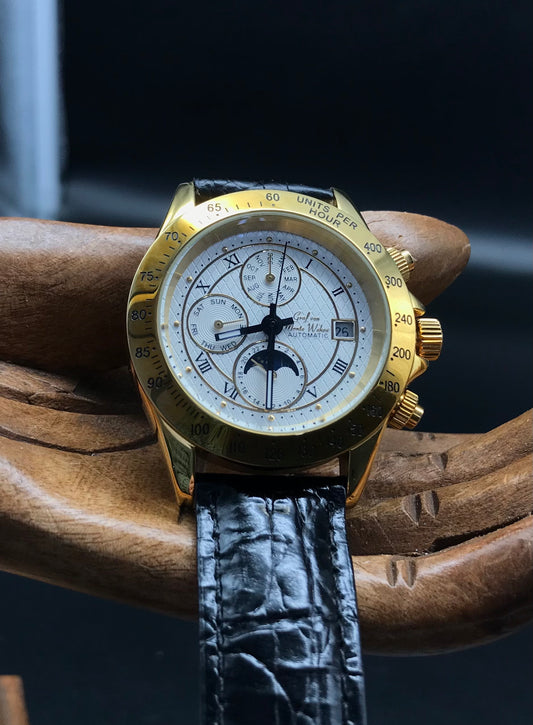 Goldene Graf von Monte Wehro Uhr