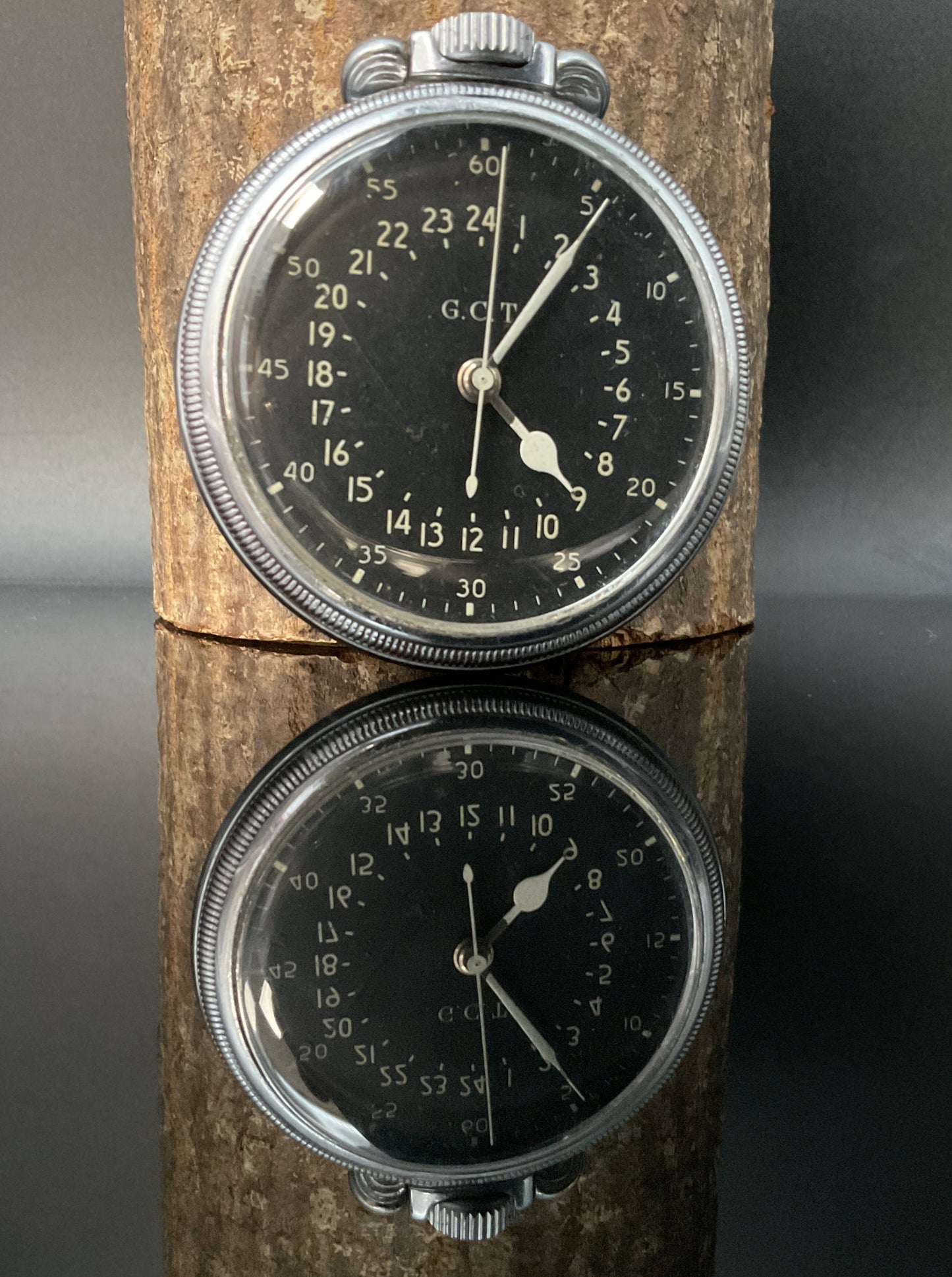 Hamilton Eisenbahn-Taschenuhr aus US-Militärstahl aus der Kriegszeit G.C.T. Taschenuhr 905