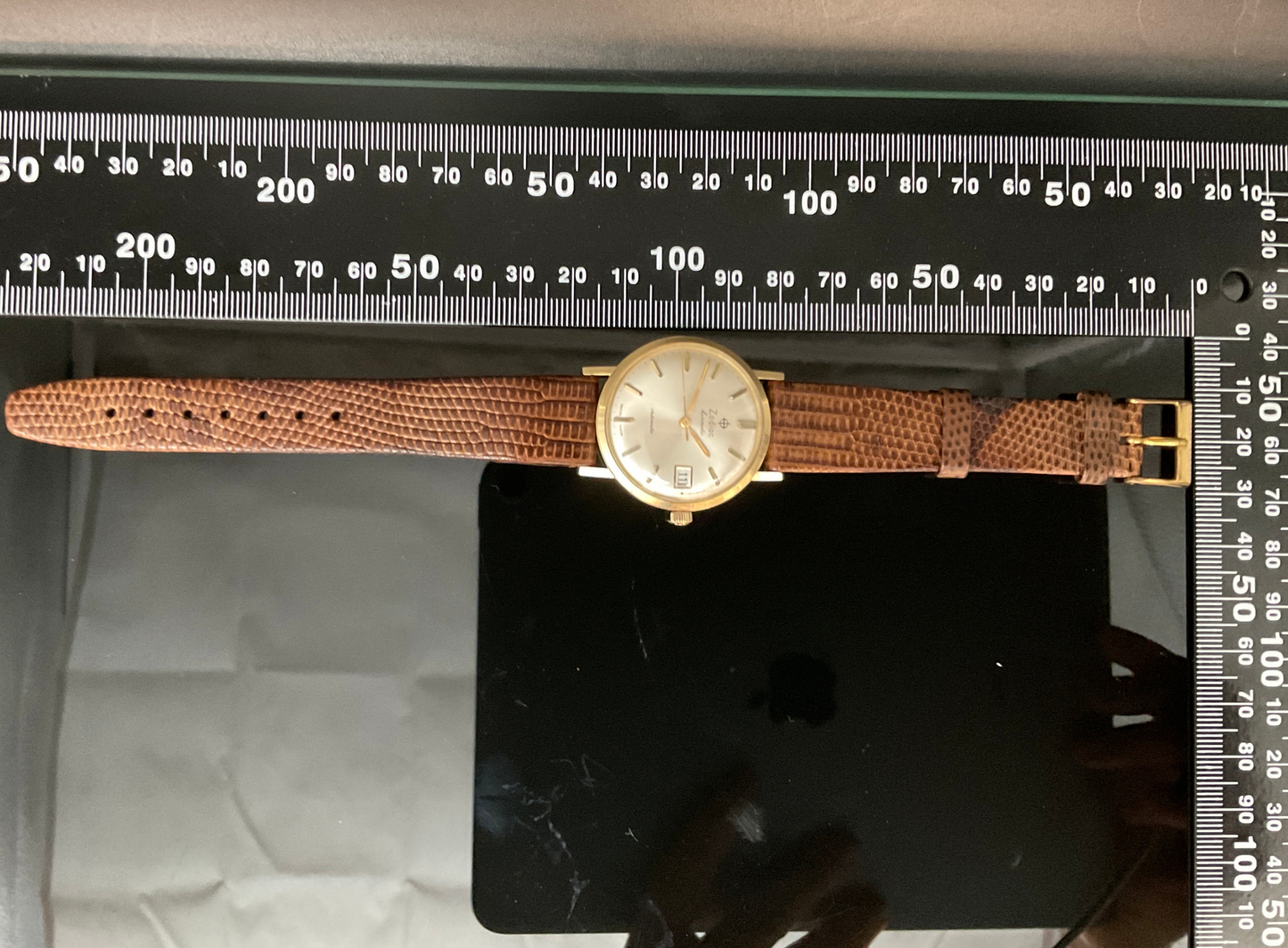 Zodiac Hermetic 14k Gold Ross Automatic Armbanduhr