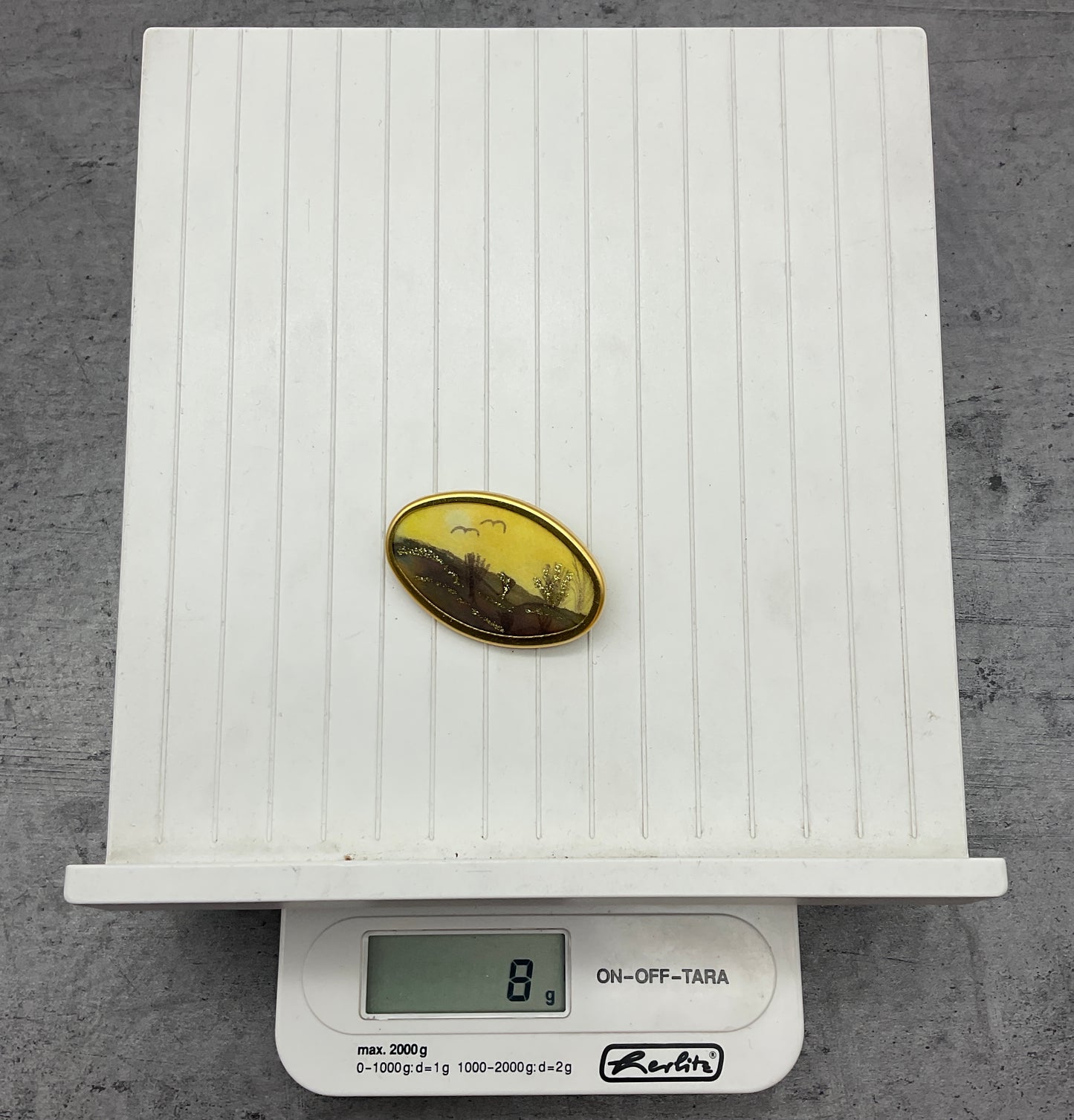 Modeschmuck Anstecker, Anhänger, Anstecknadel, goldfarbend