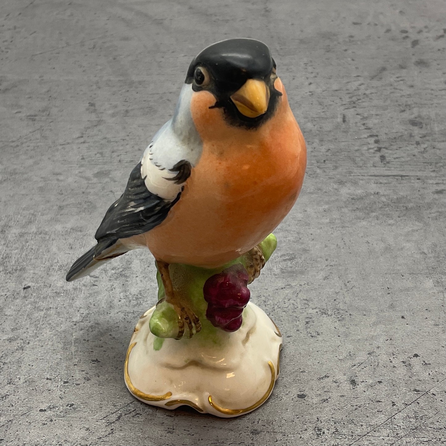 Rotkehlchen Vogel Dekoration Figur, Dresdner Porzellan