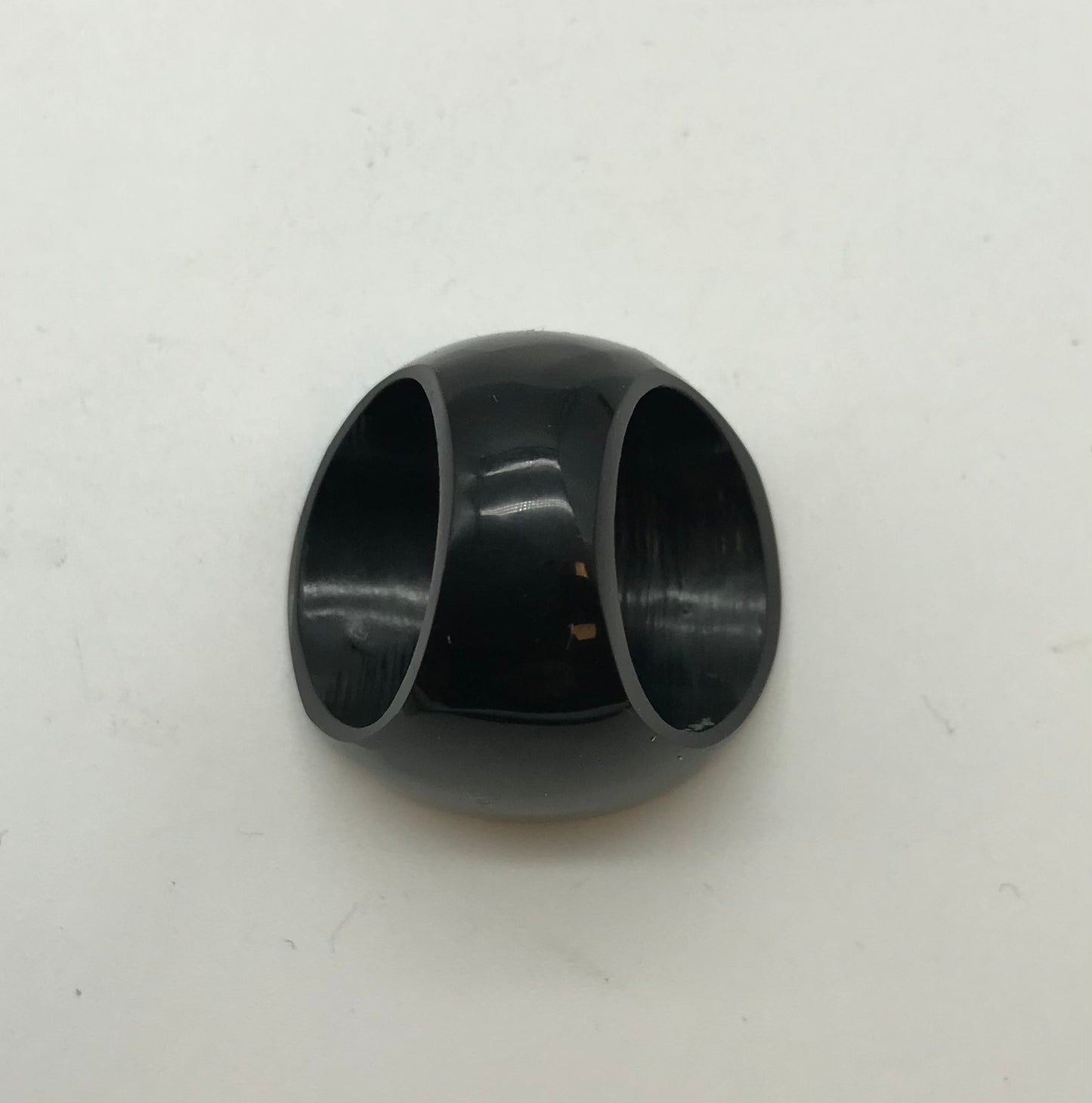 Ring aus Holz - Perlmutt - Handarbeit-gestreift Ringgröße: 17,5 mm