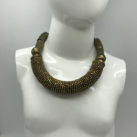 goldene Modeschmuck Kette aus Metall, Statement Kette