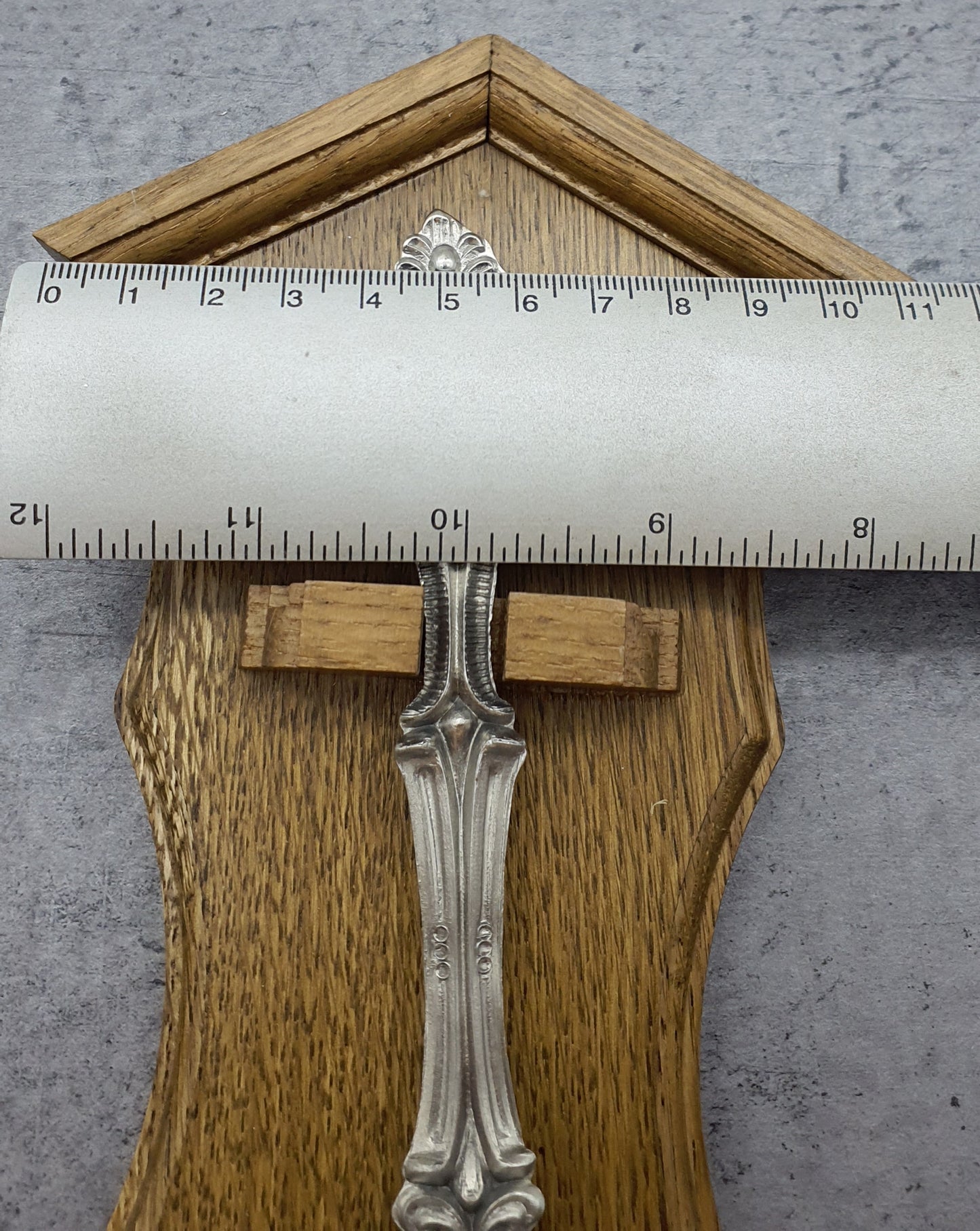 Frieling Zinn Jahreslöffel 1987 mit Holzbrett - Sammellöffel