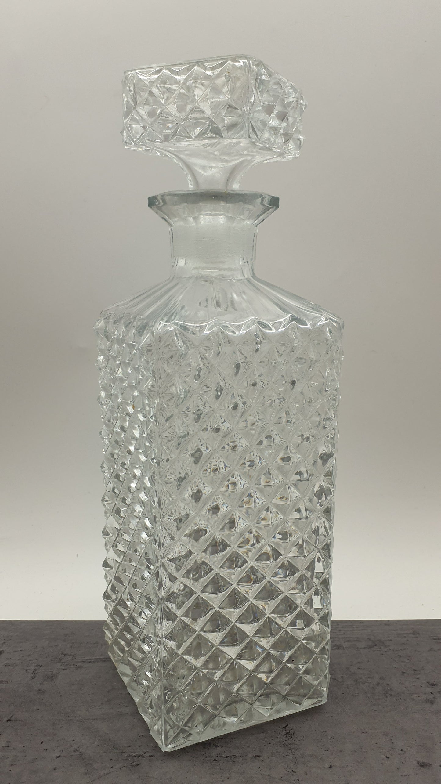 Bleikristall Karaffe aus Glas, Dekanter mit Verschluß, mit Glaskorken, Likör Flasche