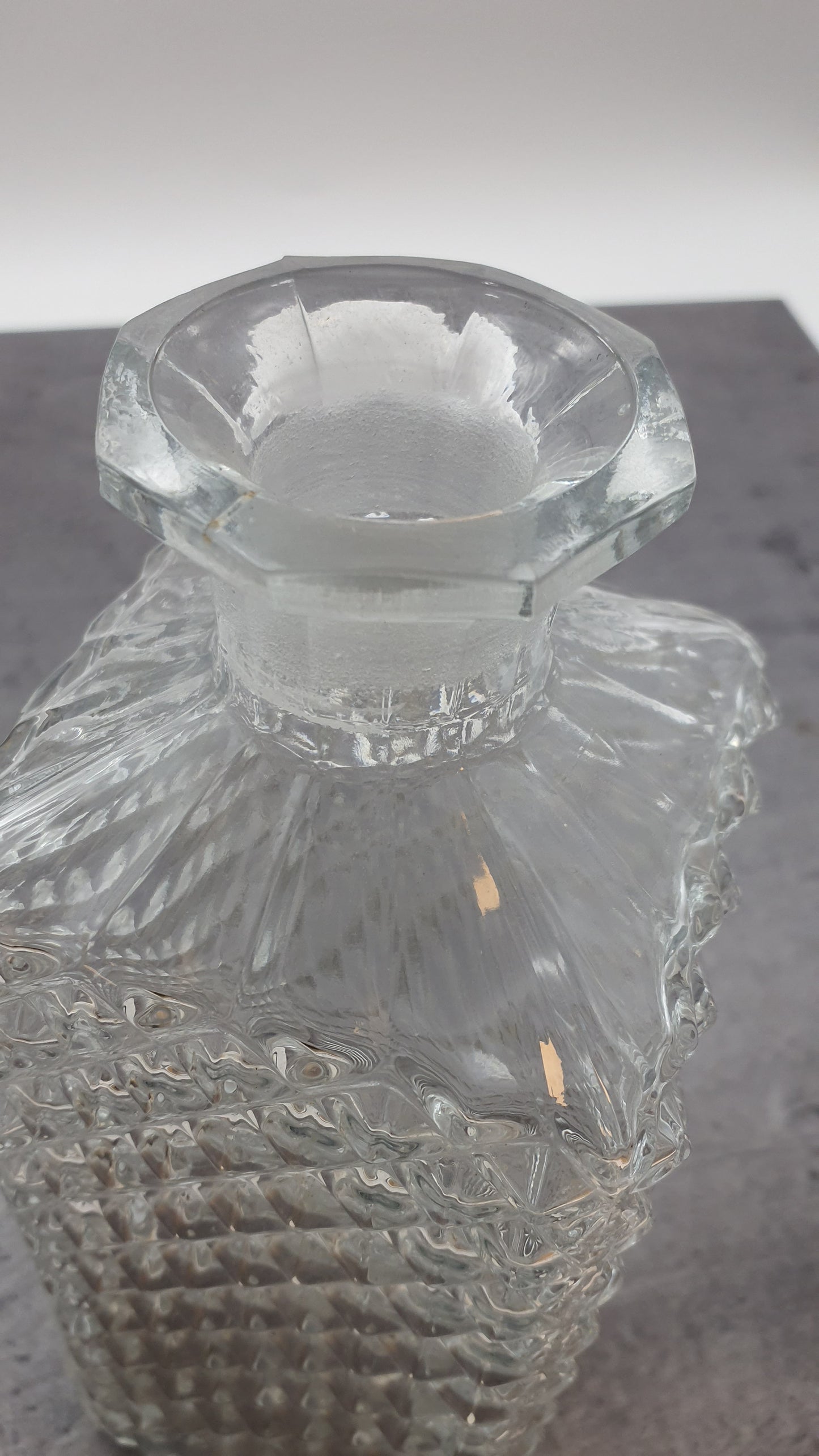 Bleikristall Karaffe aus Glas, Dekanter mit Verschluß, mit Glaskorken, Likör Flasche