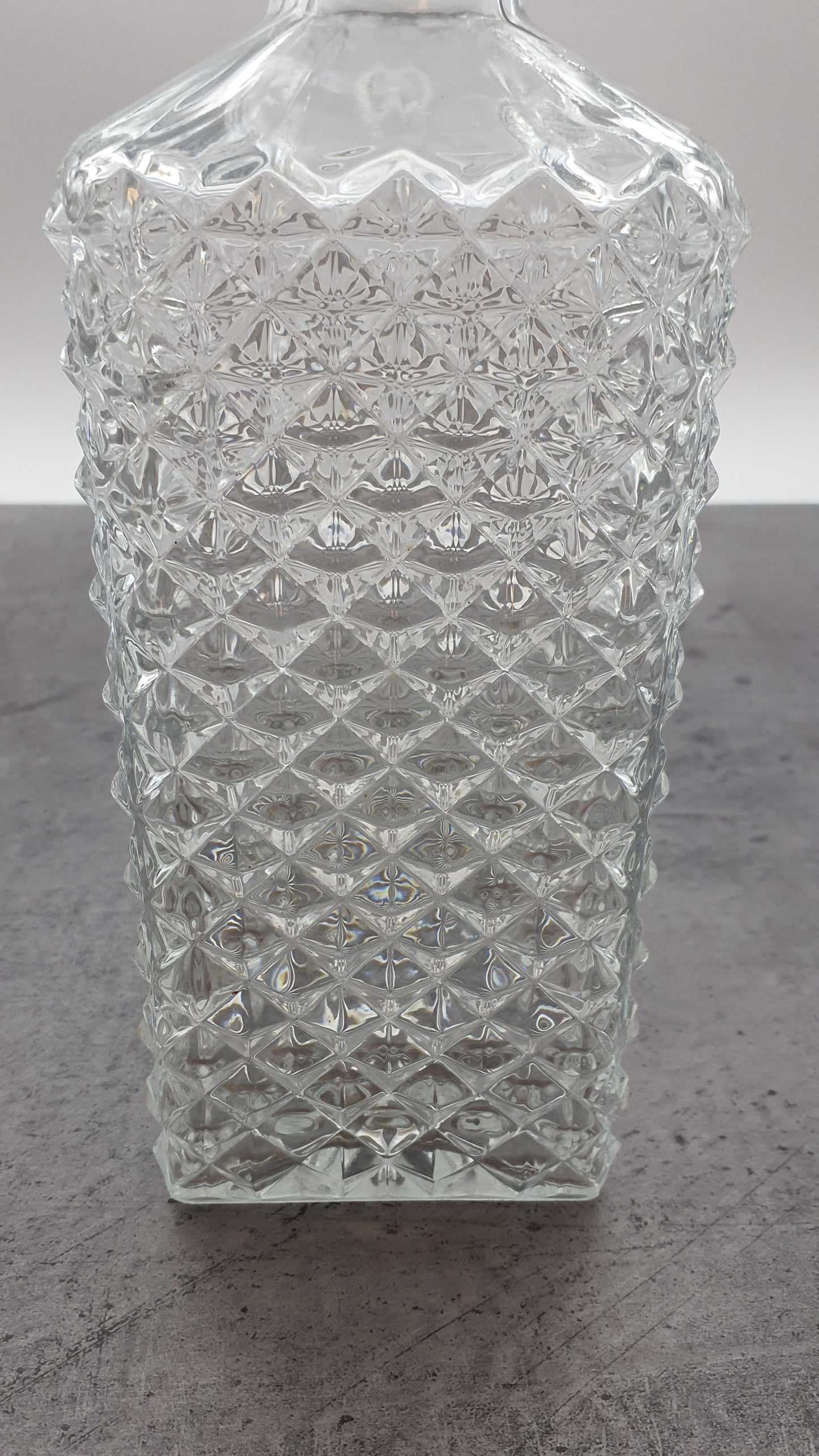 Bleikristall Karaffe aus Glas, Dekanter mit Verschluß, mit Glaskorken, Likör Flasche