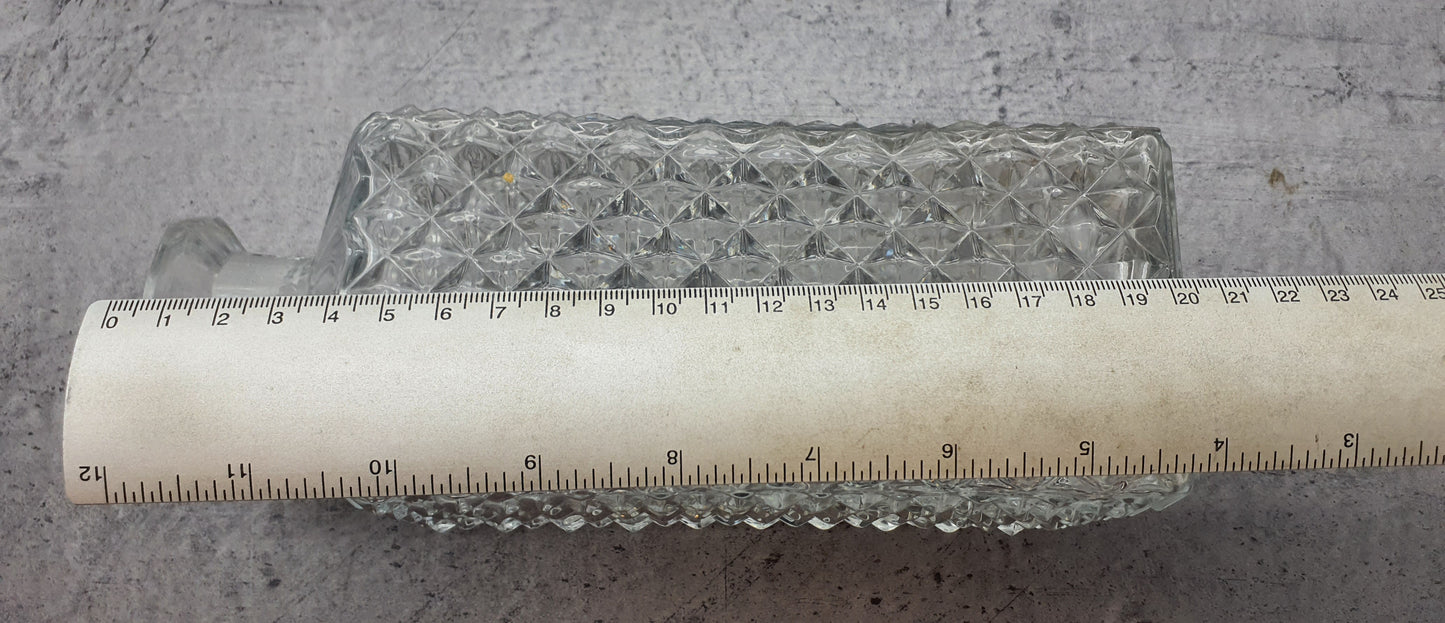 Bleikristall Karaffe aus Glas, Dekanter mit Verschluß, mit Glaskorken, Likör Flasche