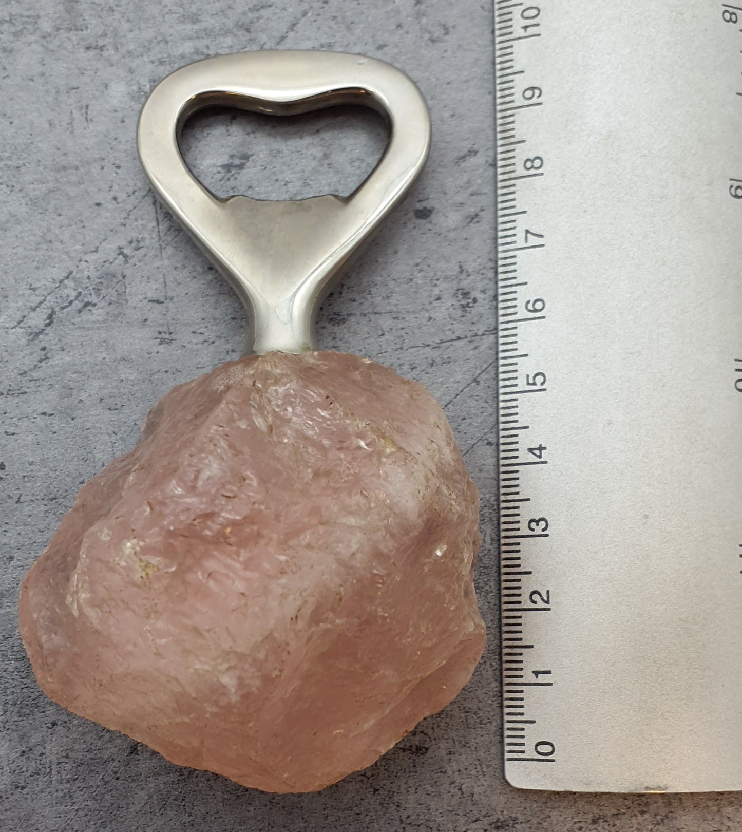 Flaschenöffner aus Rosenquarz