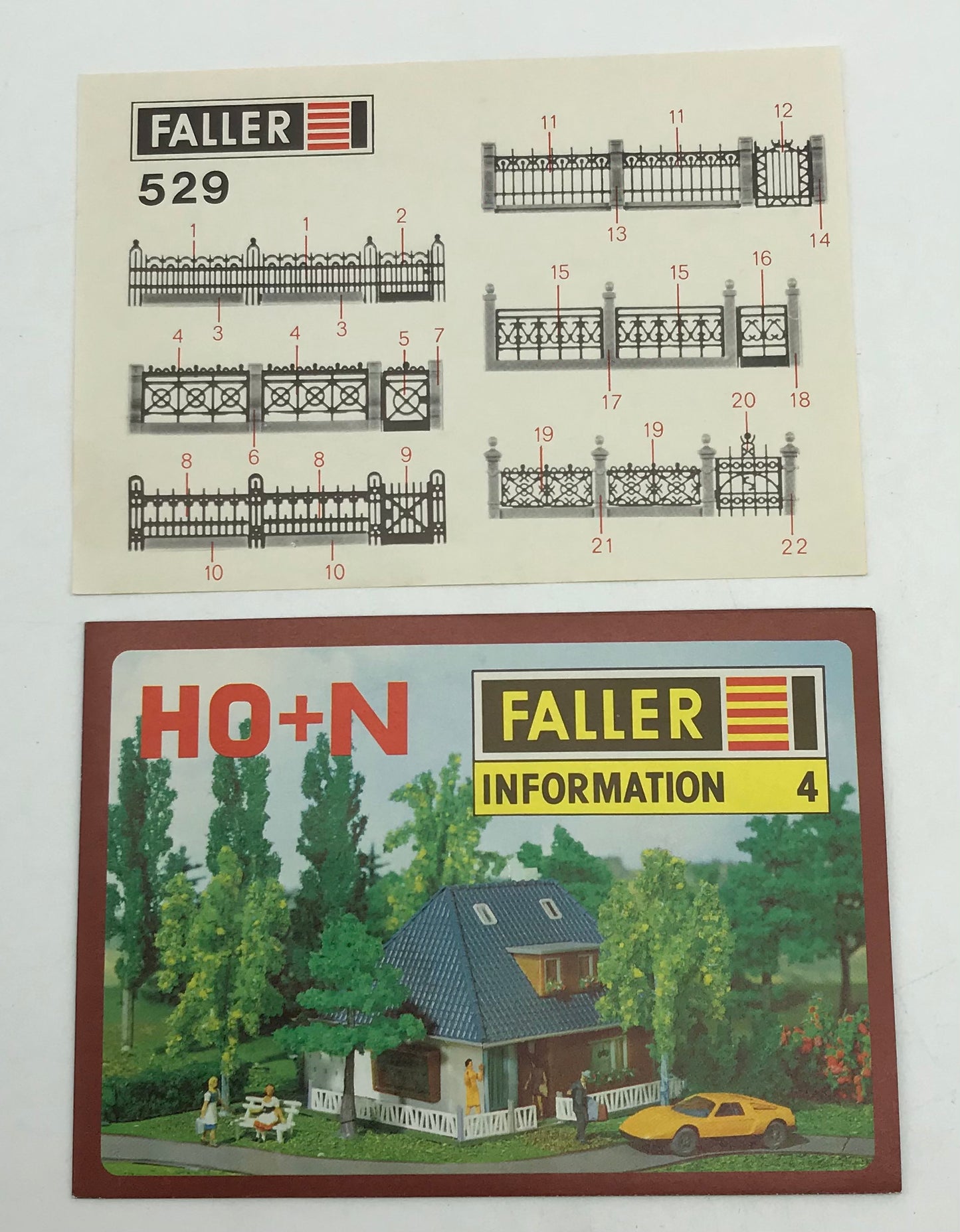 FALLER 529 H0 Bausatz Eisenzäune / Zaunsortiment