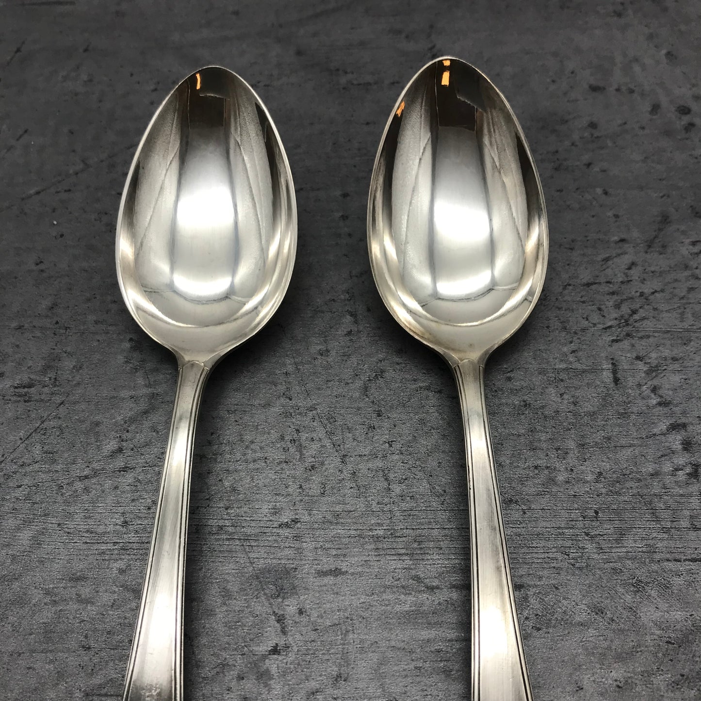 2 Stk. Esslöffel, Löffel, 60er versilbert