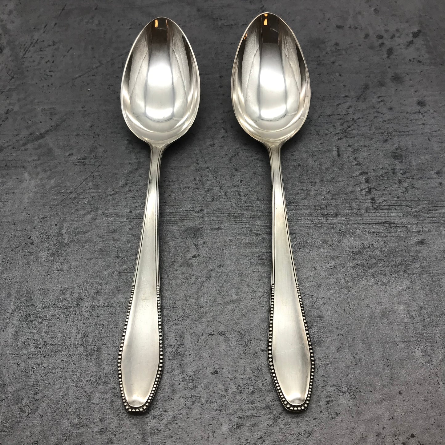 2 Stk. Esslöffel, Löffel, 60er versilbert