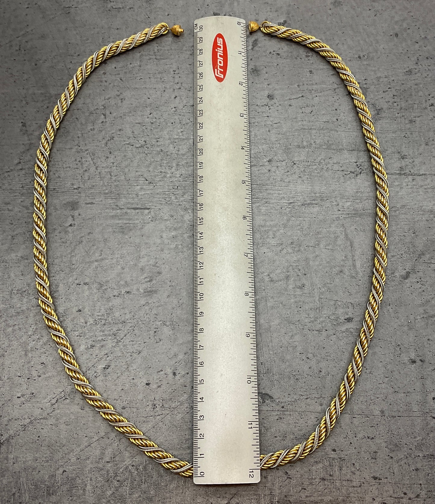 Statement Kette, Modeschmuck, silber und goldfarben,