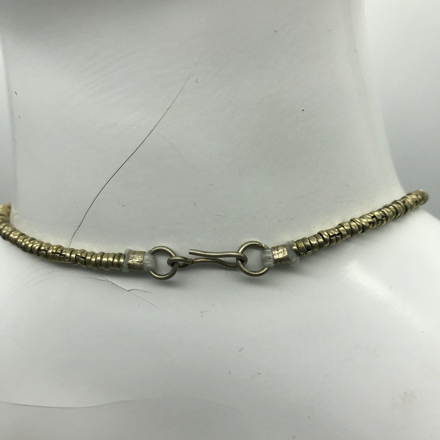 Statement Kette, Modeschmuck, königsblau, silber und rotfarbend, Tropfenform