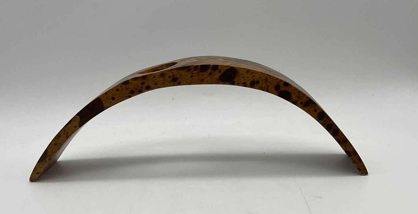 Weinflaschenhalter aus hellem geflecktem Holz, Flaschen Ständer,