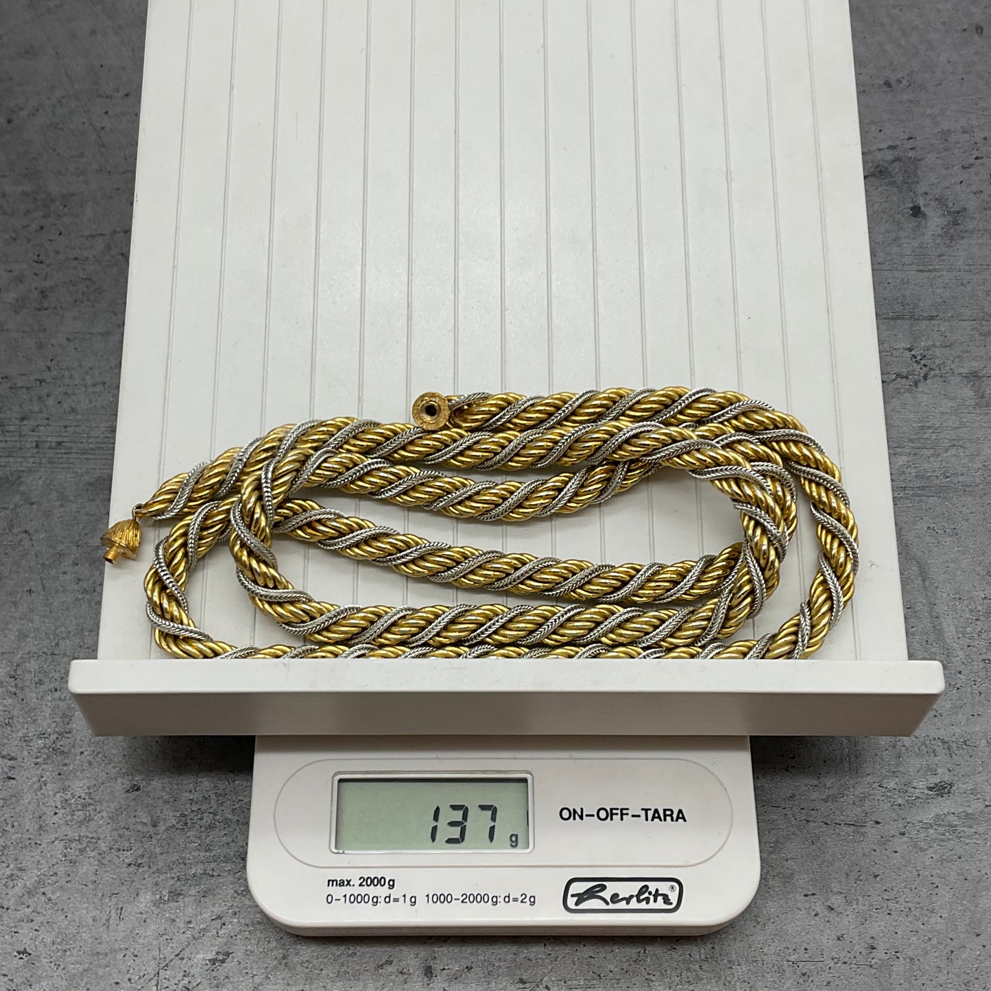 Statement Kette, Modeschmuck, silber und goldfarben,