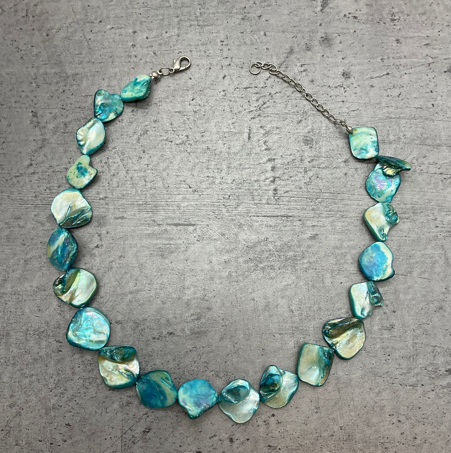 Modeschmuck Kette mit türkisen Steinen