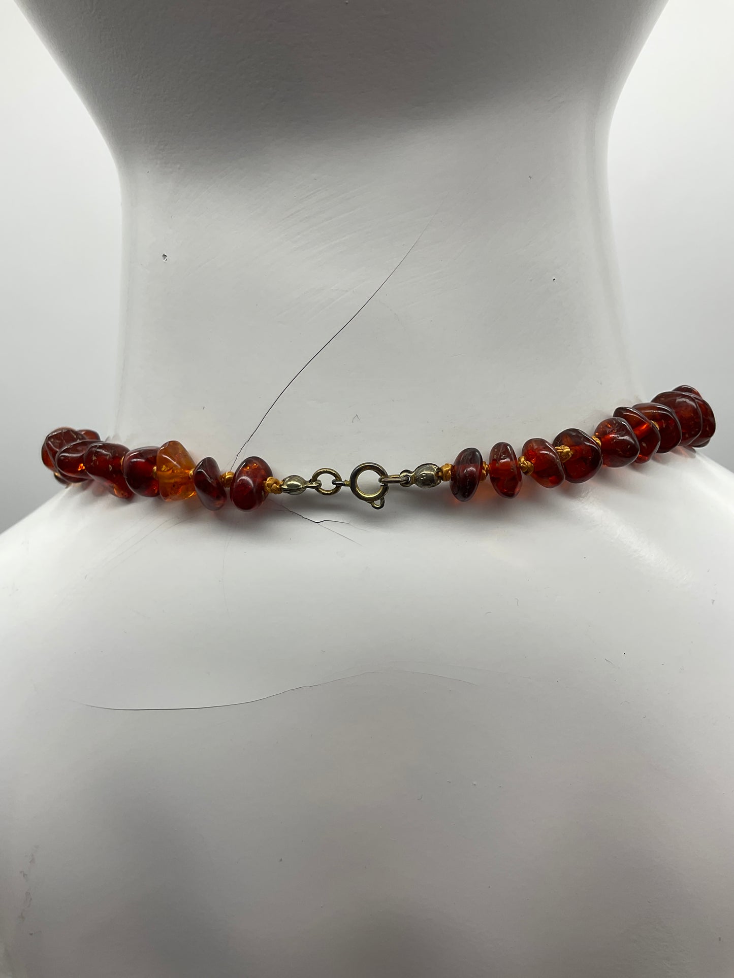 Modeschmuck Perlenkette, Bärenstein Optik