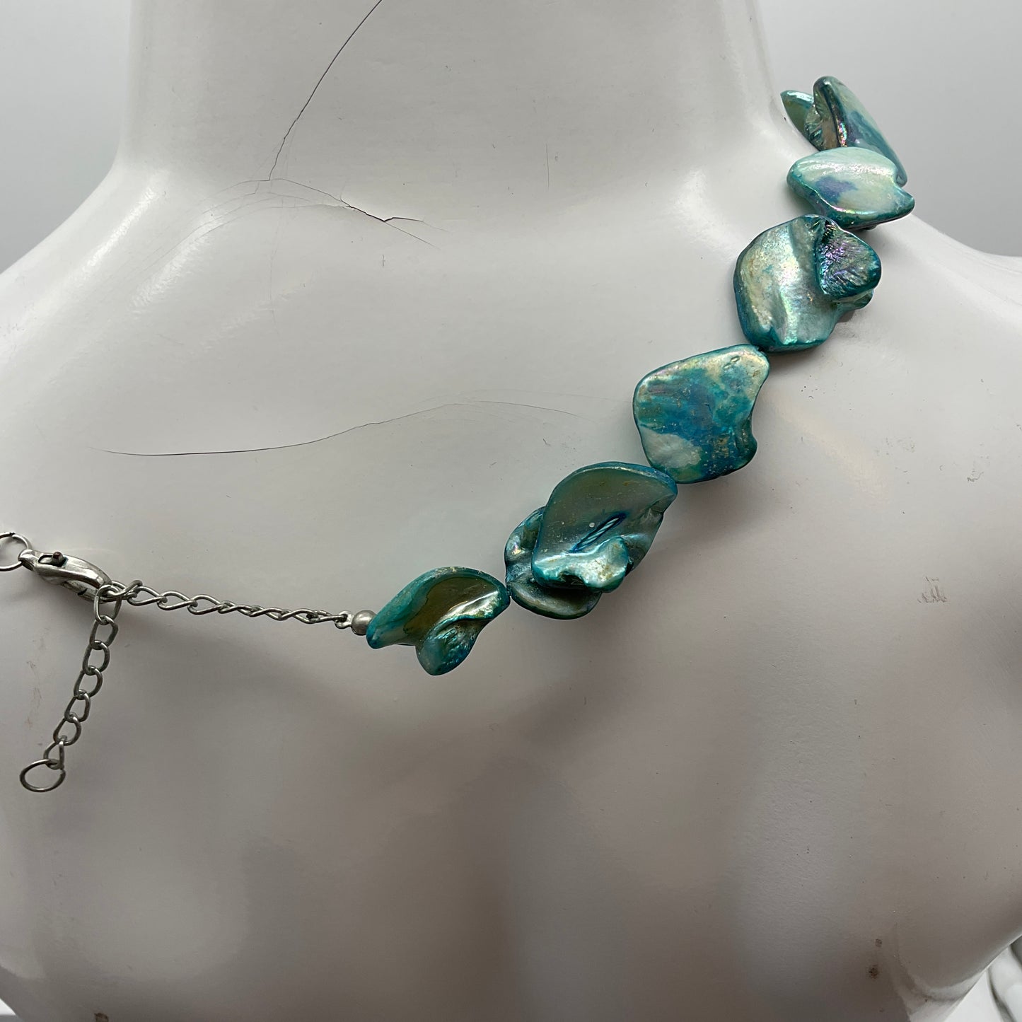 Modeschmuck Kette mit türkisen Steinen