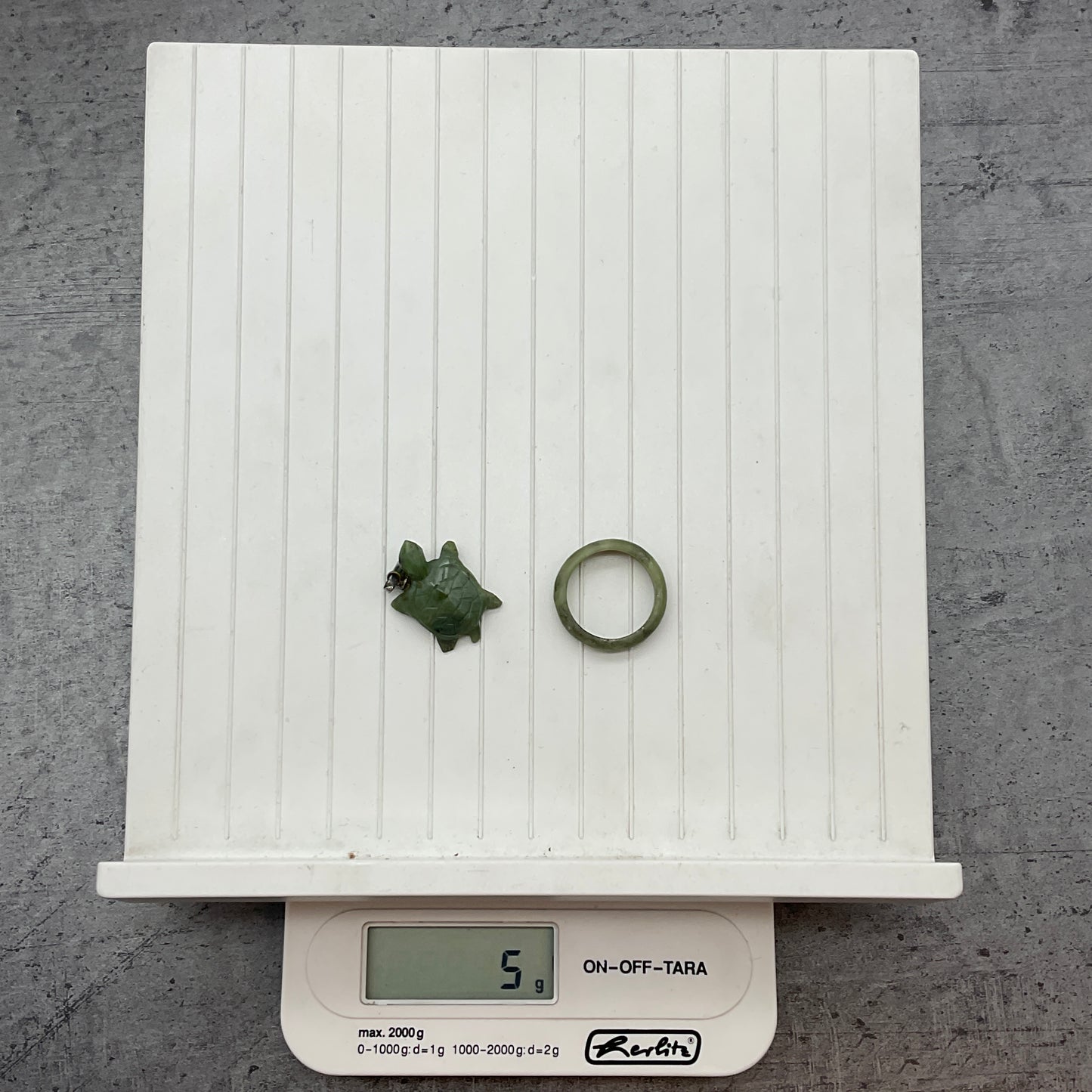 Anhänger + Ring, Modeschmuck Schildkröte Grün, Jade, 2 Tlg.