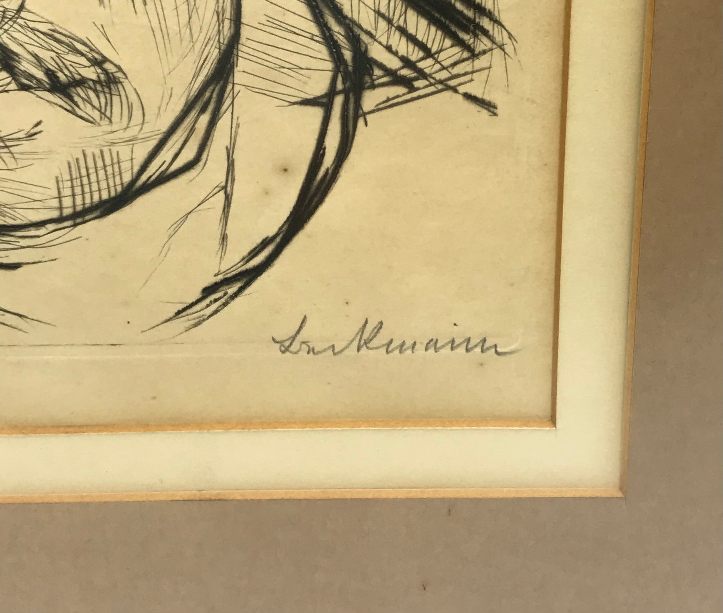 Max Beckmann ein Selbstporträt in Kaltnadeltechnik