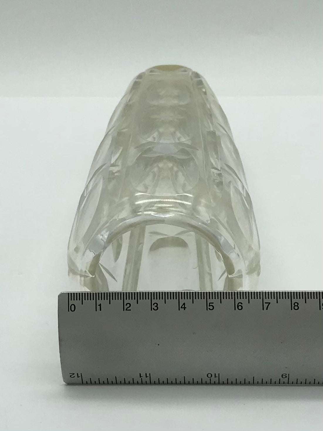 Kristall Bleikristall Vase Höhe 18 cm, handgeschliffen