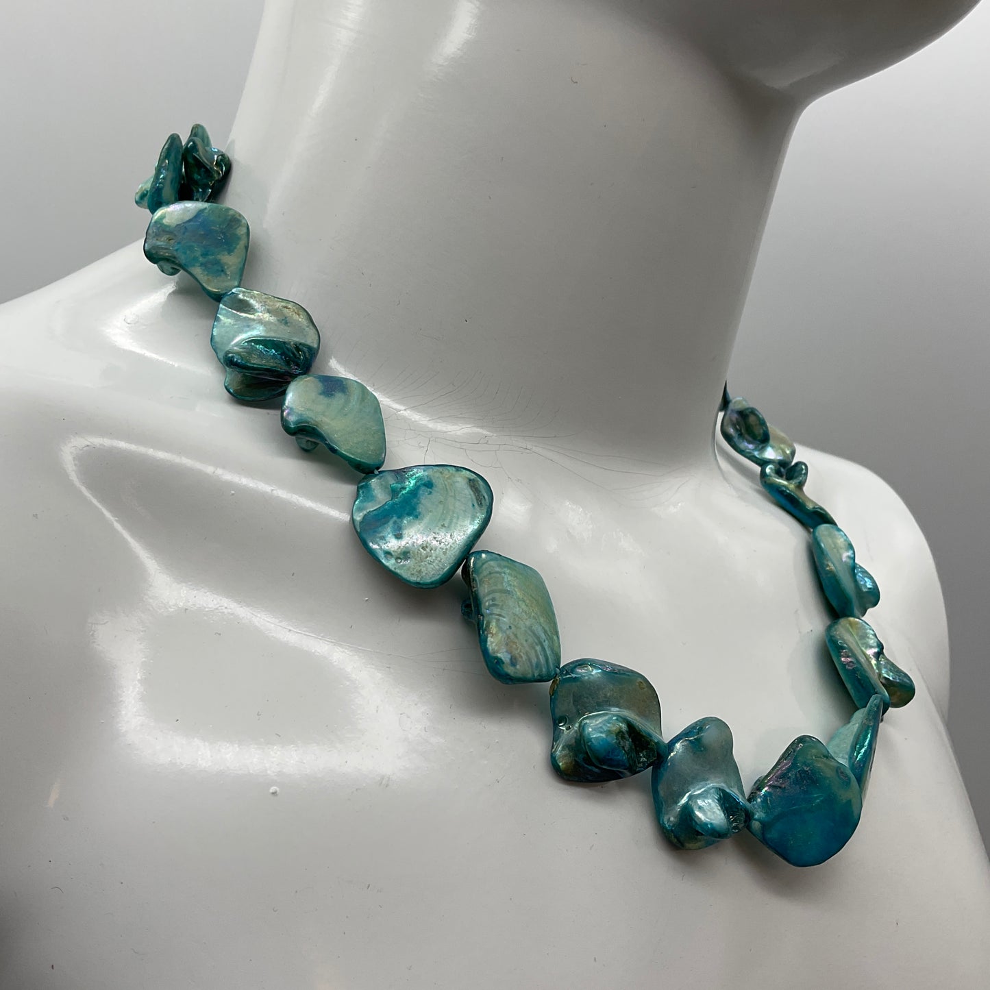 Modeschmuck Kette mit türkisen Steinen