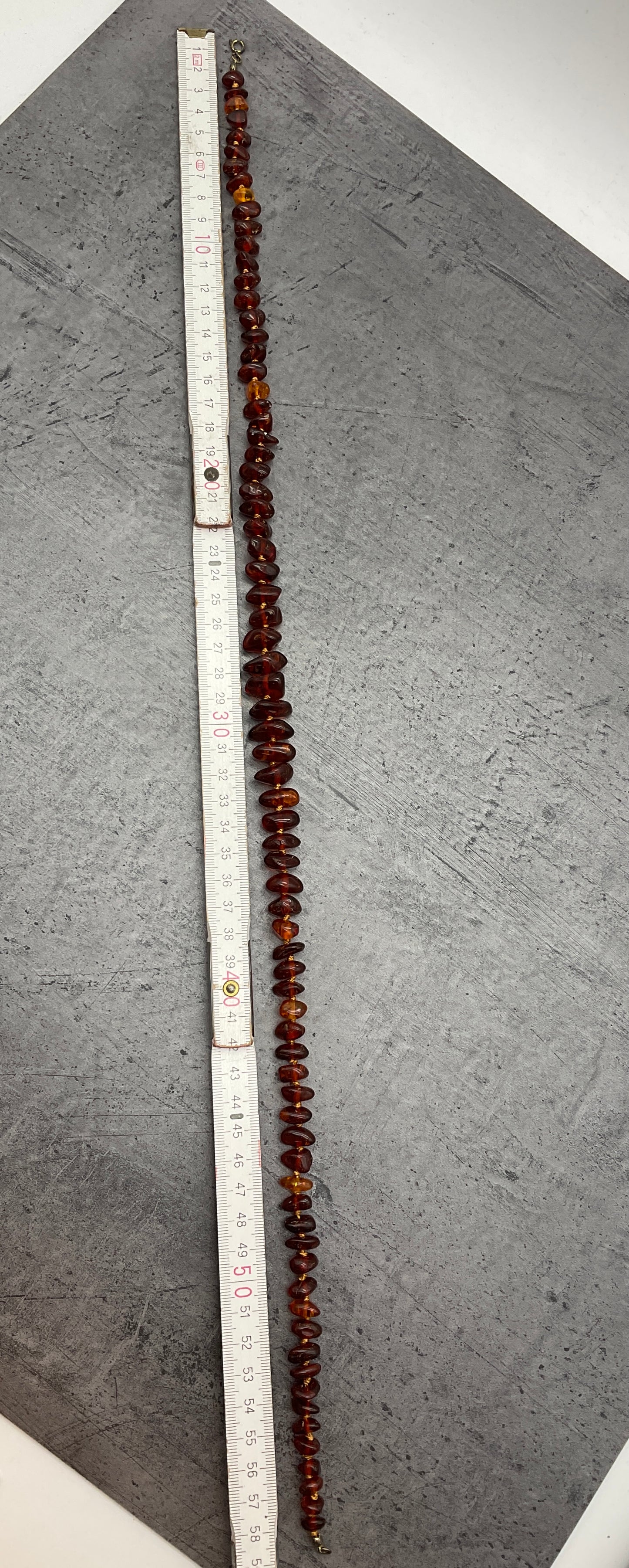 Modeschmuck Perlenkette, Bärenstein Optik