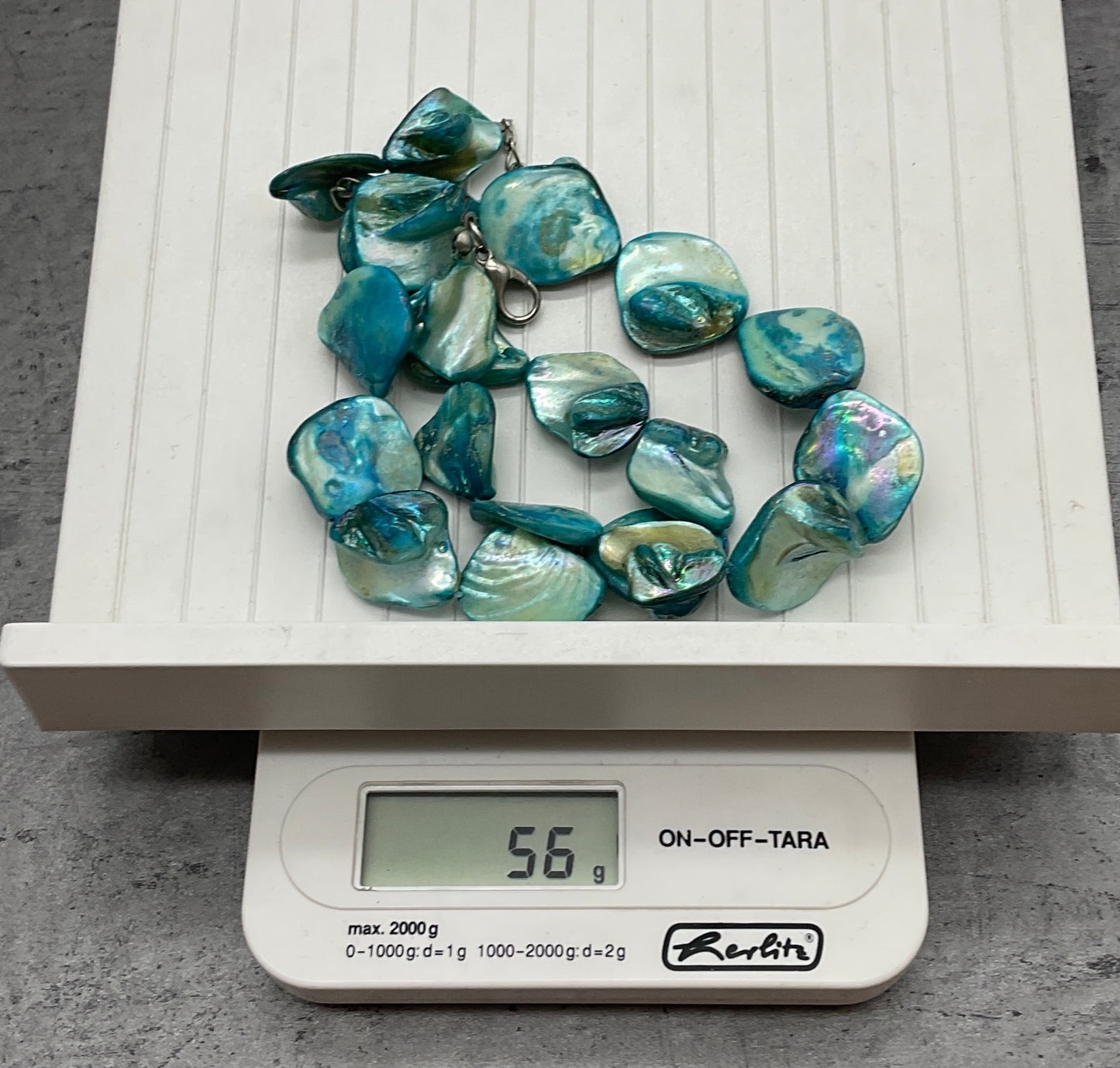 Modeschmuck Kette mit türkisen Steinen