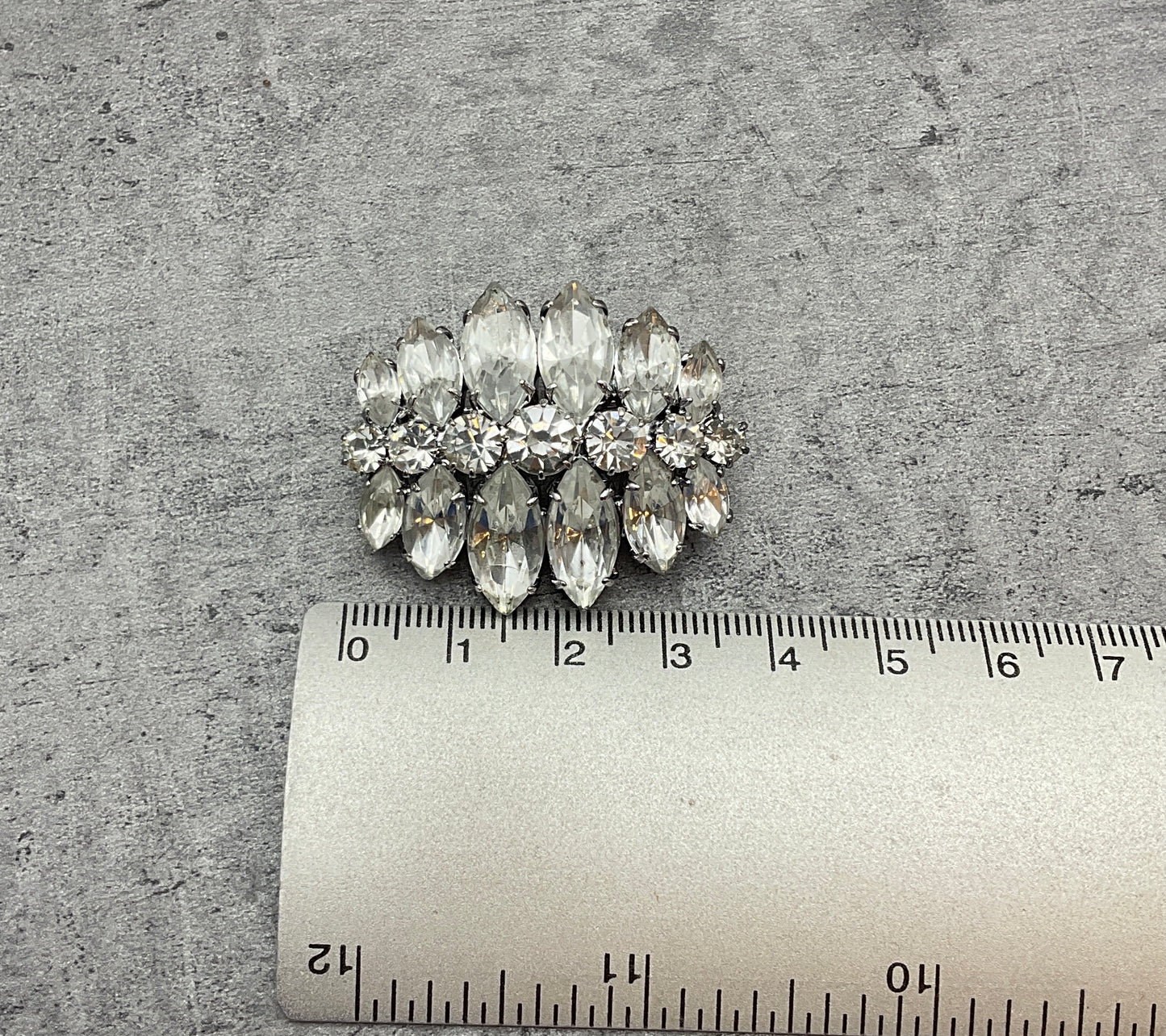 Modeschmuck Anstecker, Anhänger, Anstecknadel, Glitzer Brosche