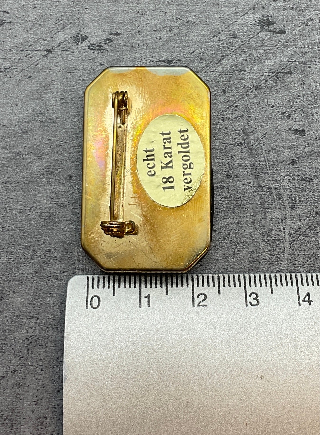Modeschmuck Anstecker, Anhänger, Anstecknadel, Brosche, Skorpion Motiv, goldfarbend