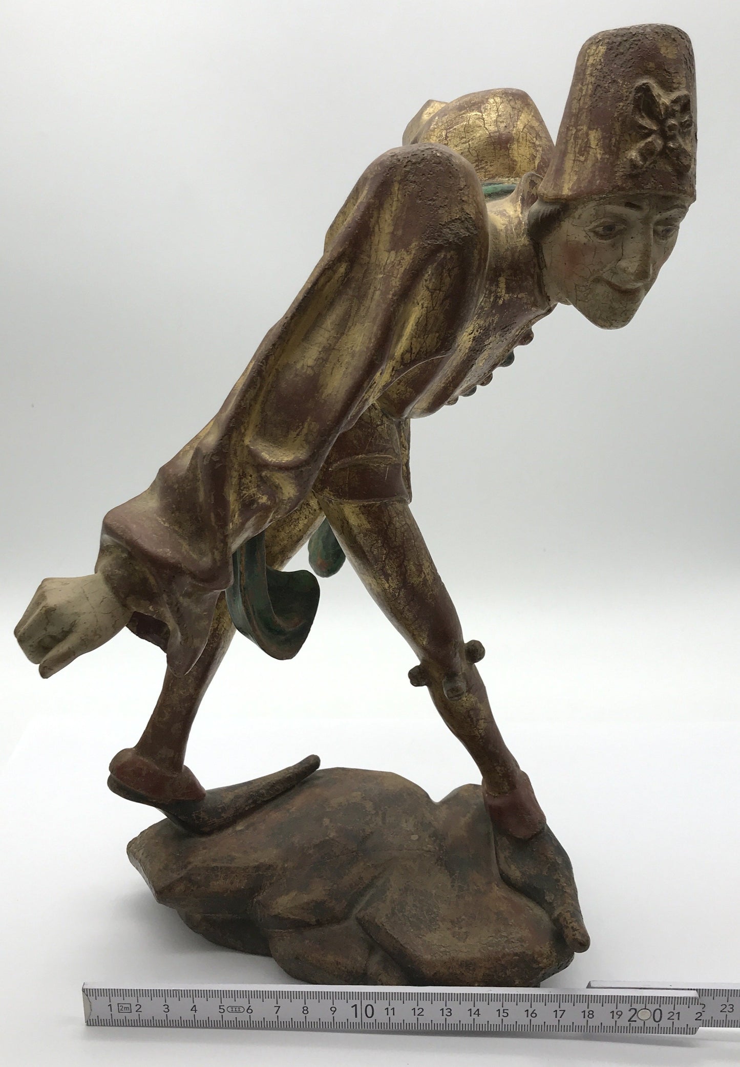 Moriskentänzer Burgunder, Schenna K. Kostner 1979, handgeschnitzt, 34 cm hoch