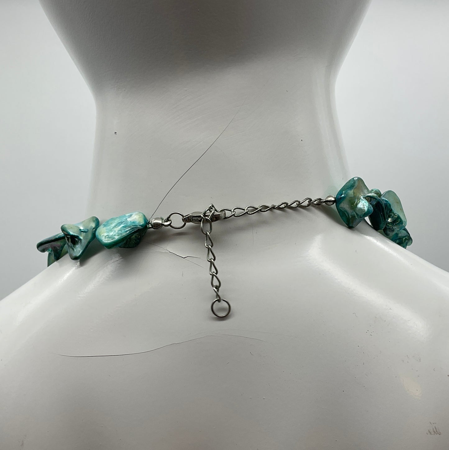 Modeschmuck Kette mit türkisen Steinen