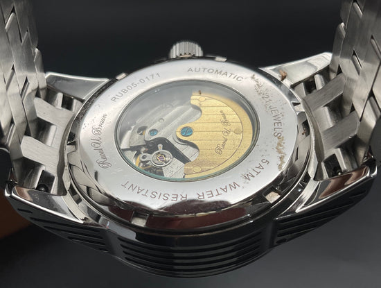 Schwarz Silberne Raoul U. Braun Uhr