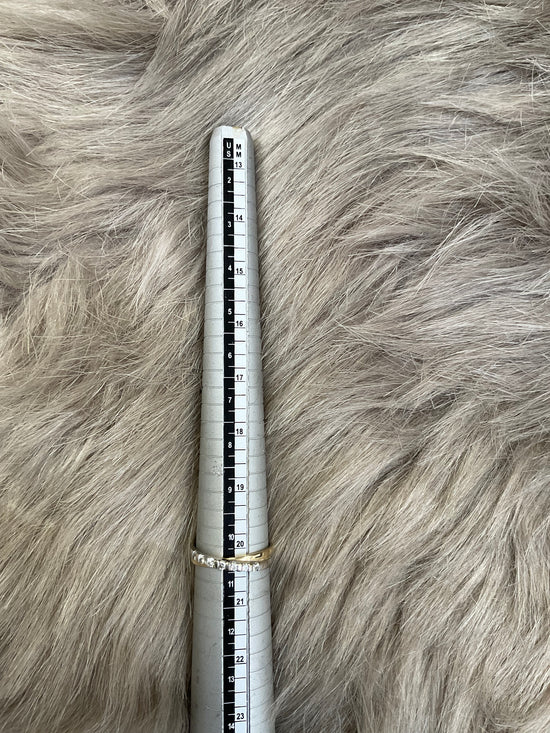 Bicolor Ring  mit 7 Diamanten