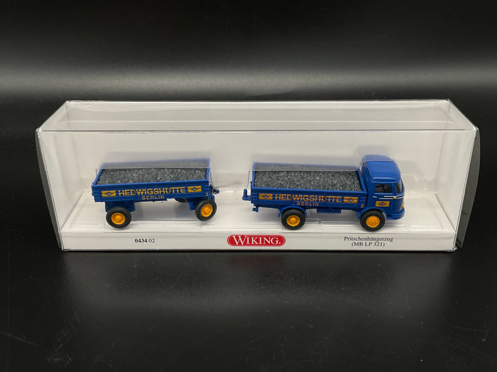 Wiking Pritschenhängerzug MB LP 321