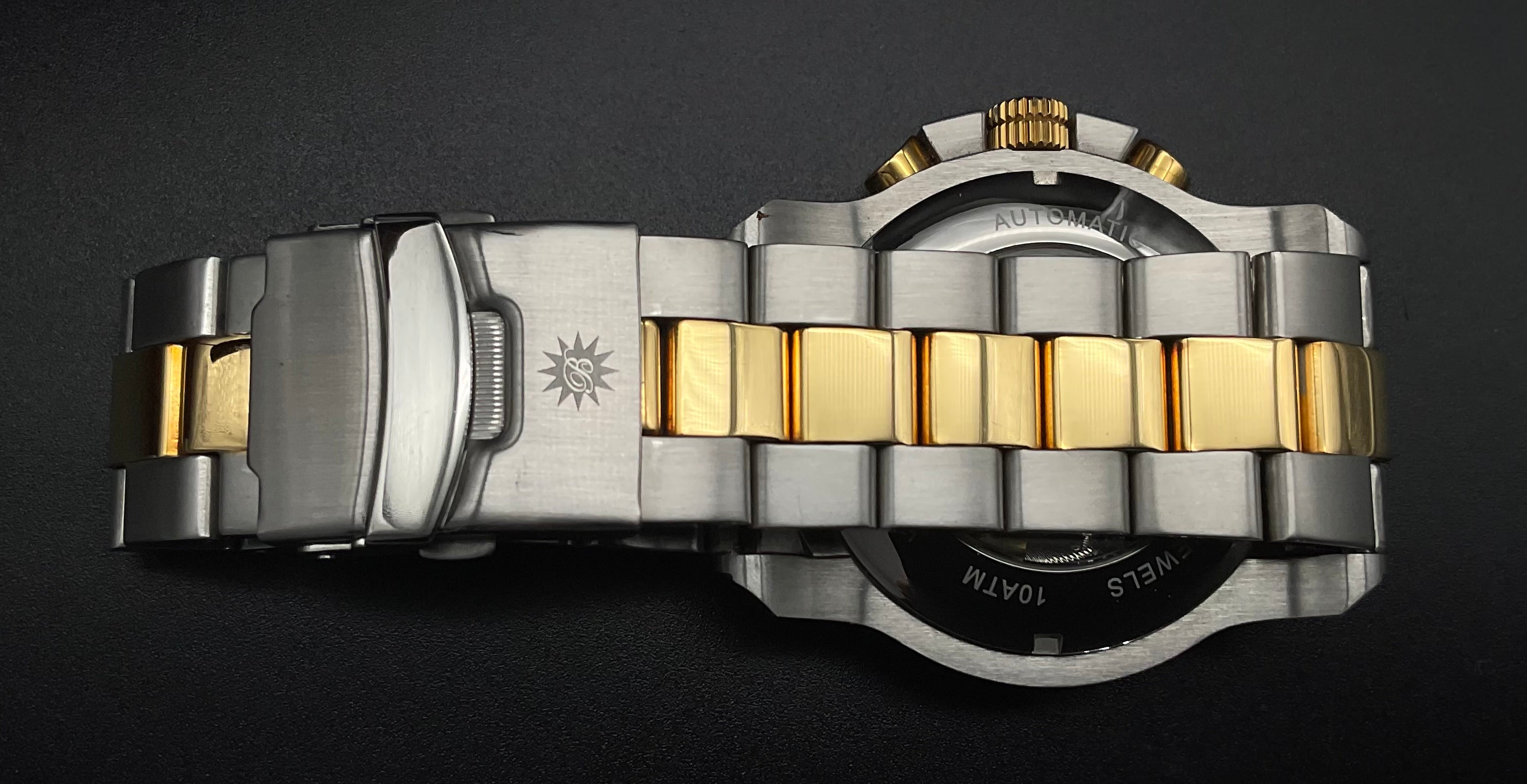 Gold-Silber-blaue Raoul U. Braun Uhr