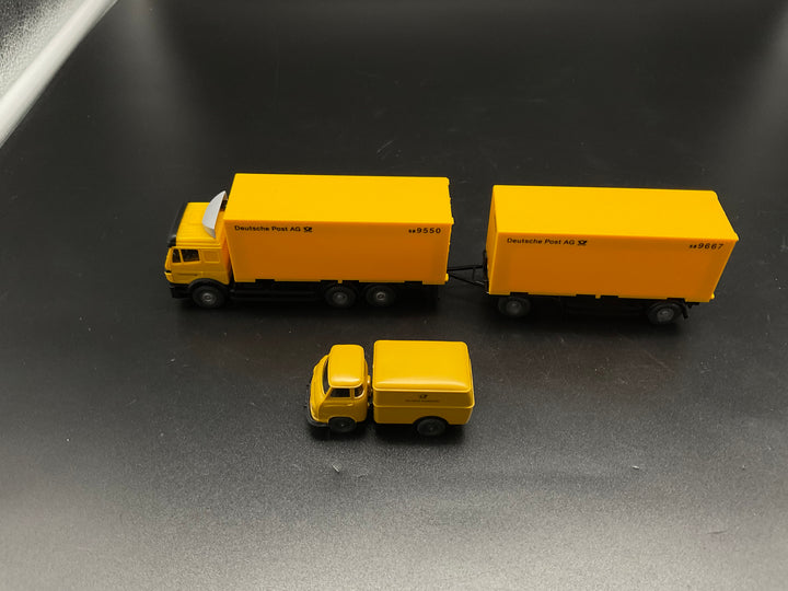 Wiking Post LKW mit Anhänger und Postauto