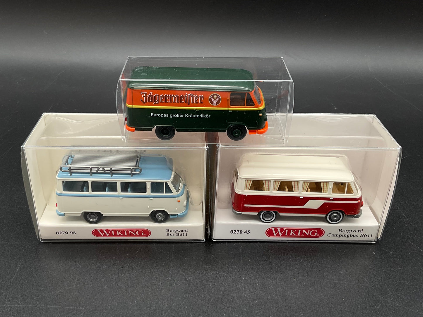 Drei Borgward Fahrzeuge von Wiking