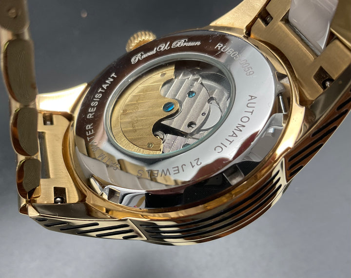 Weiß-Goldene Raoul U. Braun Uhr