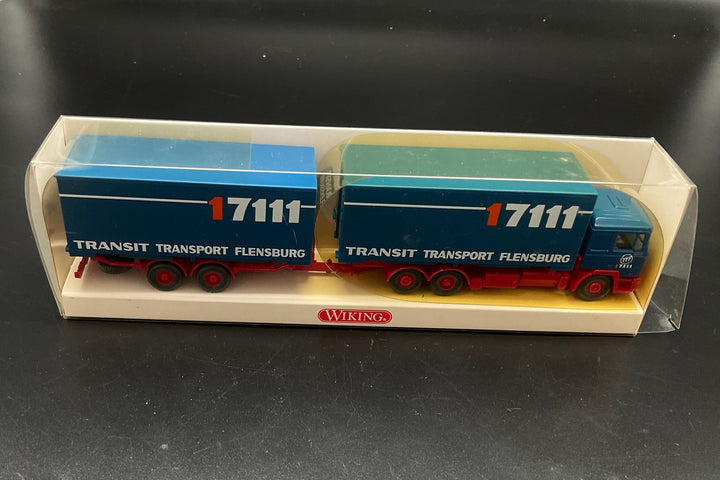 Wiking Wechselkoffer-Zentralachshängerzug