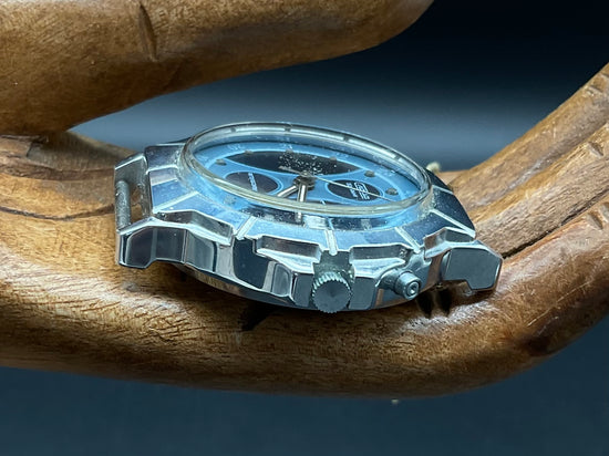 Blau/silberfarbige Slava Uhr                905