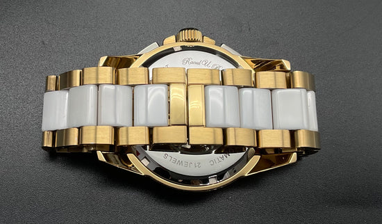 Weiß-Goldene Raoul U. Braun Uhr